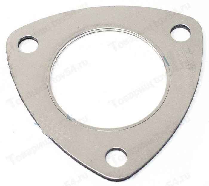 Прокладка приемной трубы ВАЗ 2110, 1118 Калина, 2170 Приора дв.1,6 (треугольная) металл <b>2110-1203021-10</b> - изображение