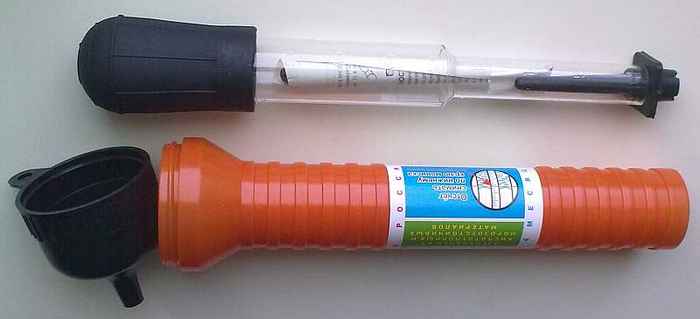 Ареометр для электролита и тосола в пластиковом футляре - изображение