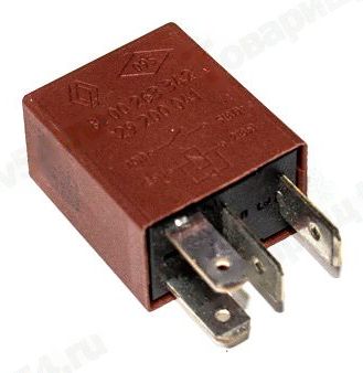 Реле 4-х контактное LADA Largus, RENAULT Logan, Sandero микро коричневое <b>8200263342</b> - изображение Реле 4-х контактное LADA Largus, RENAULT Logan, Sandero микро коричневое <b>8200263342</b> - изображение