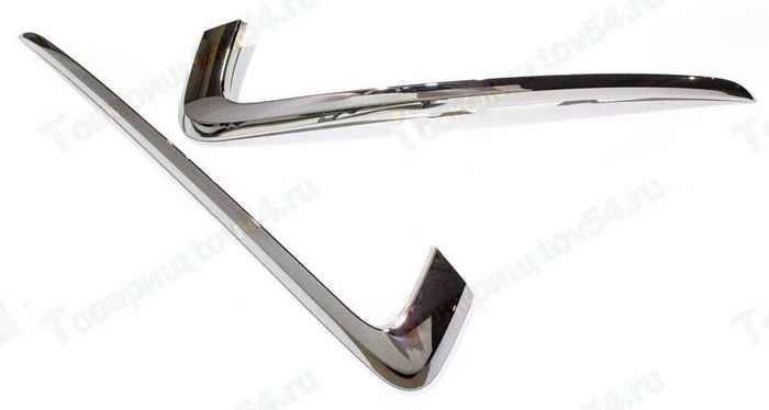 Накладка-молдинг бампера ВАЗ 2190 Гранта Granta FL переднего верхн. комплект лев.+прав. <b>8450100990 + 8450100991</b> - изобр Накладка-молдинг бампера ВАЗ 2190 Гранта Granta FL переднего верхн. комплект лев.+прав. <b>8450100990 + 8450100991</b> - изображение