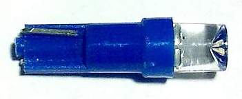 Лампа (LS31) светодиодная Т5 (W2-4,6d) синяя, конус, без цоколя А12/1.2 - изображение