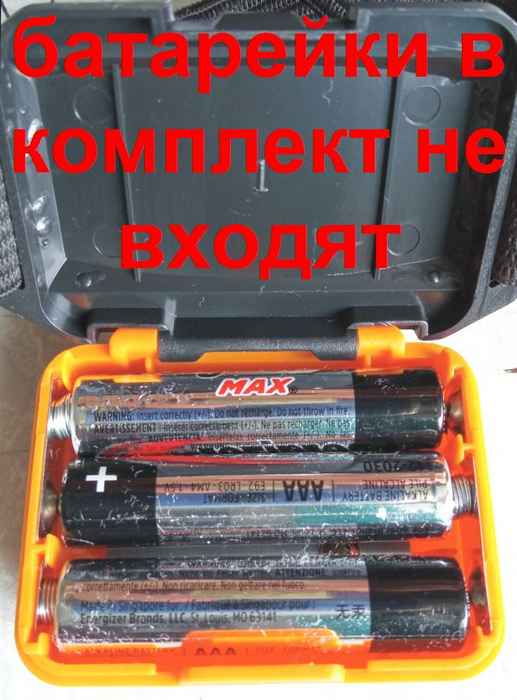 Фонарь светодиодный налобный COB-диод яркий, 3 режима (3хААА не входят в комплект) - изображение 7
