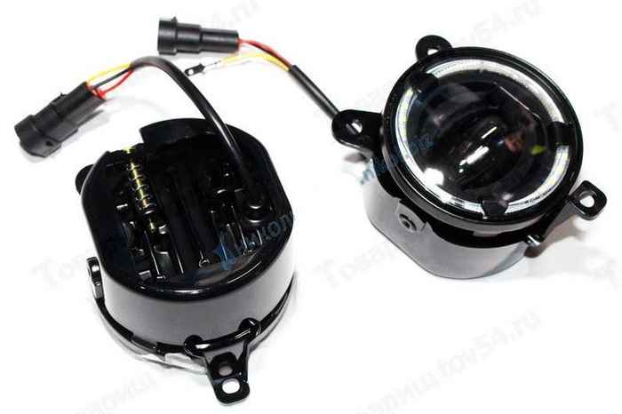 Фары противотуманные ВАЗ 2170 Приора 30W 12/60V с регулятором, с габаритом, 1LED (комплект 2шт) <b>TR-P133-W-WR-OUL</b> - изображение