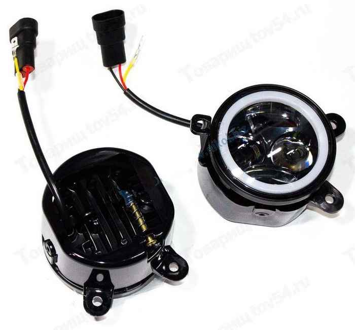 Фары противотуманные ВАЗ 2170 Приора 30W 12/60V с регулятором, с габаритом, 4LED (комплект 2шт) <b>TR-P433-W-WR-UL</b> - изображение