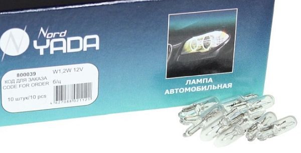 Лампа 12V 1,2W (W1,2W) T5 без цоколя W2x4.6d NORD YADA 800039  - изображение 1