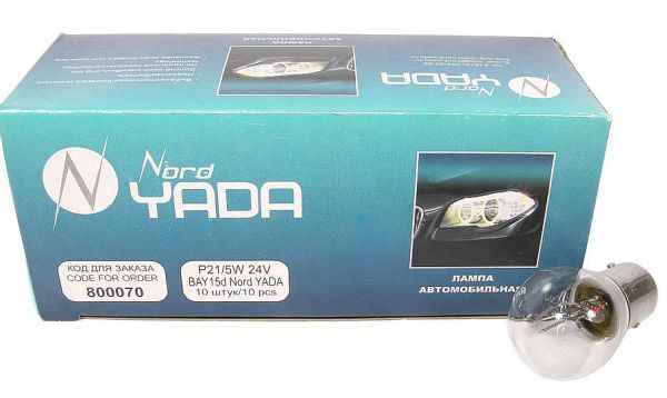 Лампа 24В P21/5W BAY15d NORD YADA 800070 - изображение 3