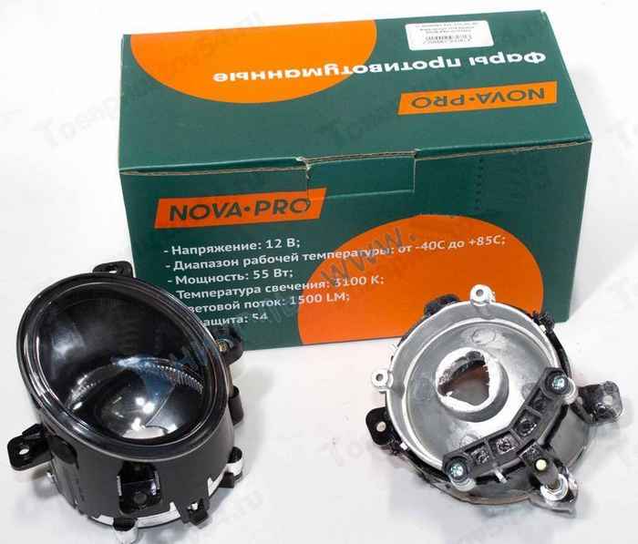 Фары противотуманные ВАЗ 1118 Калина (комплект 2шт) <b>NOVA-PRO NP-11180-3743010/11</b> - изображение