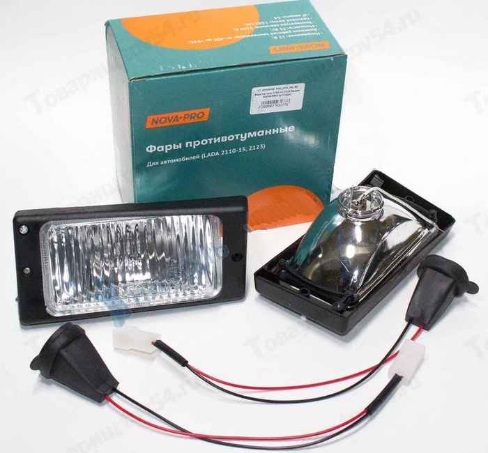 Фары противотуманные ВАЗ 2110-2115, 2123 Нива Шевроле белые (комплект 2шт) <b>NOVA-PRO NP-21100-3743010</b> - изображение