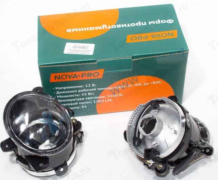 Фары противотуманные ВАЗ 2190 Гранта, Калина-2 (комплект 2шт) <b>NOVA-PRO NP-21900-3743010/11</b> - изображение Фары противотуманные ВАЗ 2190 Гранта, Калина-2 (комплект 2шт) <b>NOVA-PRO NP-21900-3743010/11</b> - изображение