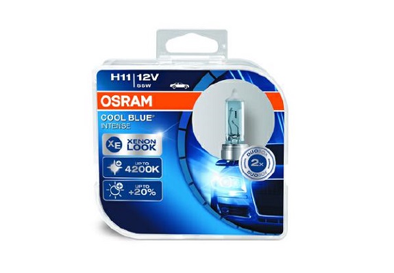 Лампа г/с H11 (55W) PGJ19-2 Cool Blue Intense 4200K 12V 4052899412927 <b>OSRAM 64211CBI-HCB</b> - изображение