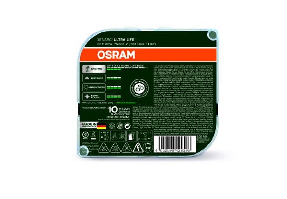 Лампа г/с D1S (35W) PK32d-2 Xenarc Ultra Life 2шт 4052899429611 <b>OSRAM 66140ULT-HCB</b> - изображение 2