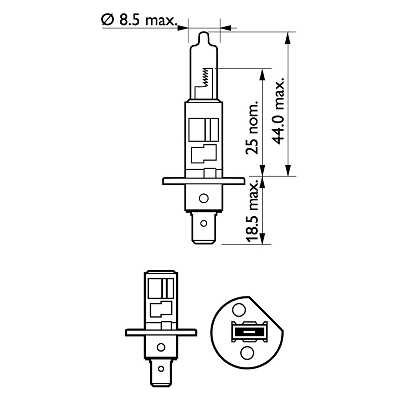 Лампа накаливания, фара дальнего света <b>PHILIPS 12258XVGB1</b> - изображение 1