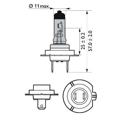 Лампа H7+W5W PX26d WhiteVision ultra 4200K +60% 12V 2шт 12972WVU SM 35495928 <b>PHILIPS 12972WVUSM</b> - изображение 1