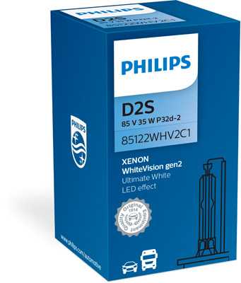 Лампа D2S (35W) P32d-2 WhiteVision 2 +120% 5000K 37729333 <b>PHILIPS 85122WHV2C1</b> - изображение Лампа D2S (35W) P32d-2 WhiteVision 2 +120% 5000K 37729333 <b>PHILIPS 85122WHV2C1</b> - изображение