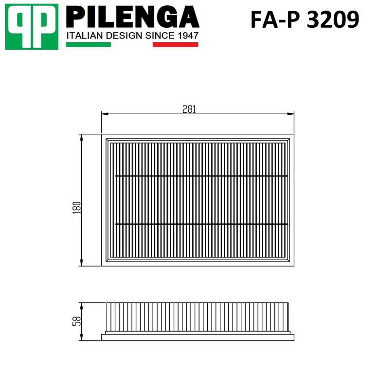 Фильтр воздушный TRANSIT <b>PILENGA FA-P3209</b> - изображение 2