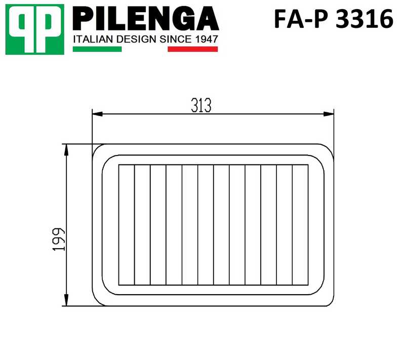 Фильтр воздушный MAZDA 3 (1.6 ) <b>PILENGA FA-P3316</b> - изображение 1