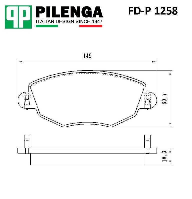 Колодки тормозные диск.передние MONDEO III, JAGUAR X-Type Estate <b>PILENGA FD-P1258</b> - изображение 1