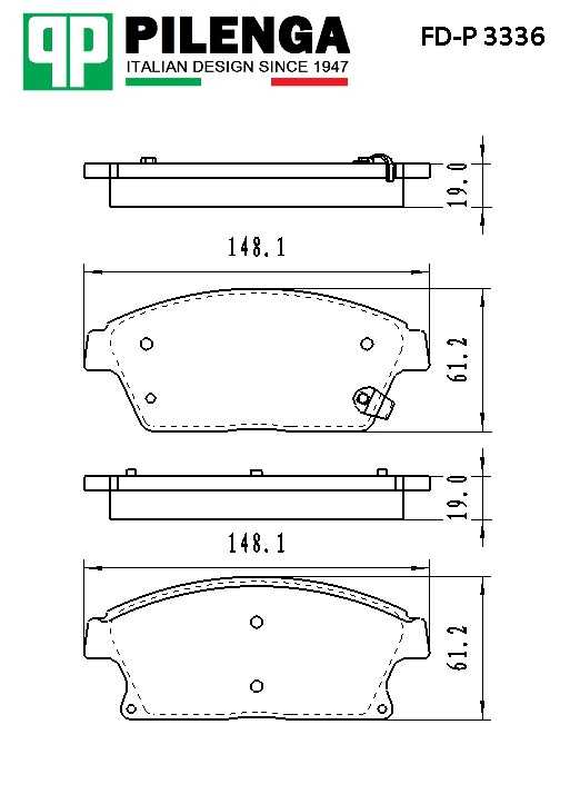 Колодки тормозные дисковые передние <b>PILENGA FD-P3336</b> - изображение 1
