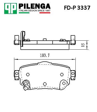 Колодки тормозные дисковые задние <b>PILENGA FD-P3337</b> - изображение 1