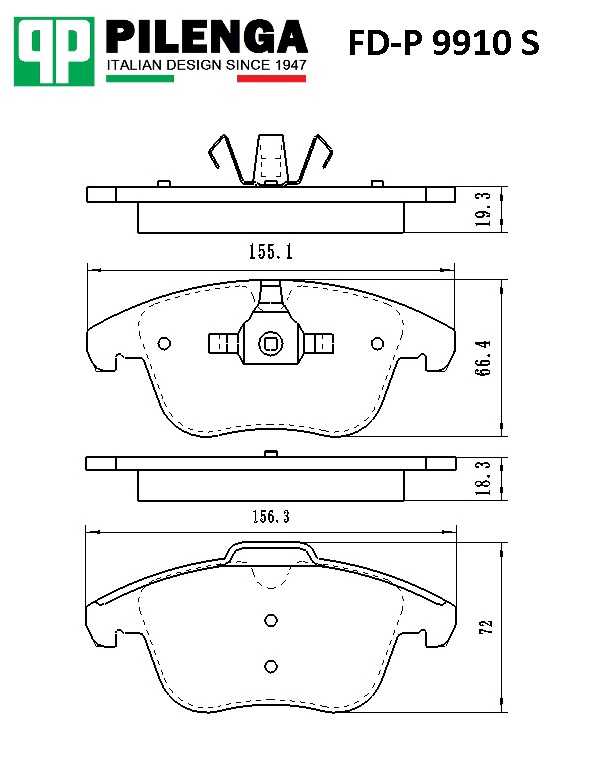Колодки тормозные диск.передние MONDEO IV, GALAXY, VOLVO <b>PILENGA FD-P9910S</b> - изображение 1