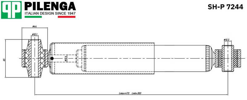 Амортизатор задний, газовый <b>PILENGA SH-P7244</b> - изображение 1