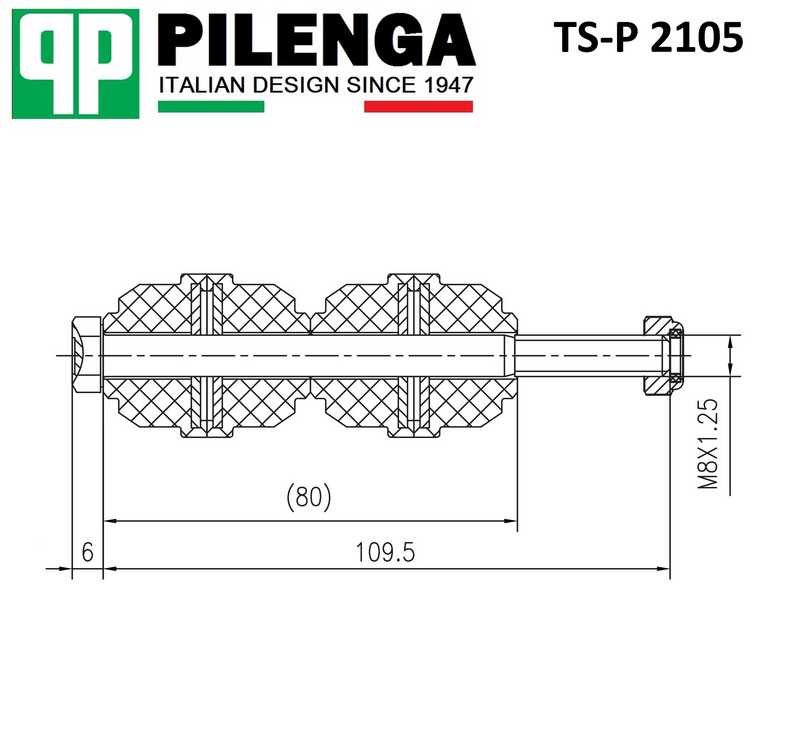 Стойка стабилизатора задняя FOCUS 1, FOCUS 2, FOCUS 3, C-MAX TS-P 2105 <b>PILENGA TS-P2105</b> - изображение 2