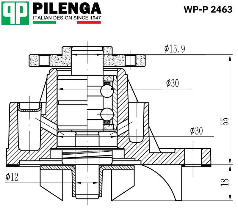 Насос охлаждения двс <b>PILENGA WP-P2463</b> - изображение