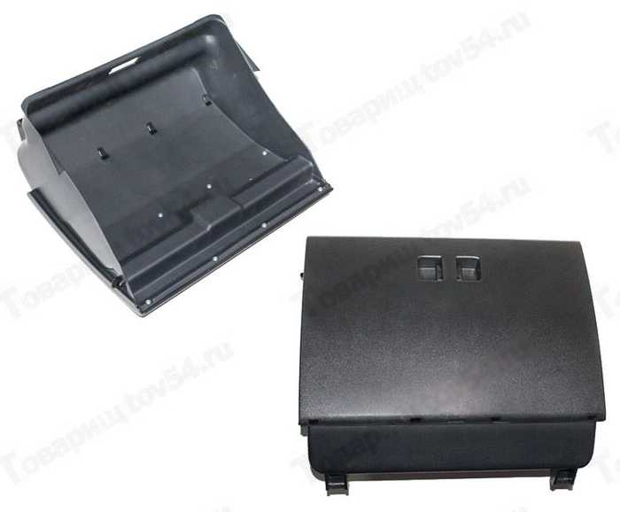 Крышка вещевого ящика панели приборов ВАЗ 2110 в сборе <b>Пластик 2110-5303020</b> - изображение