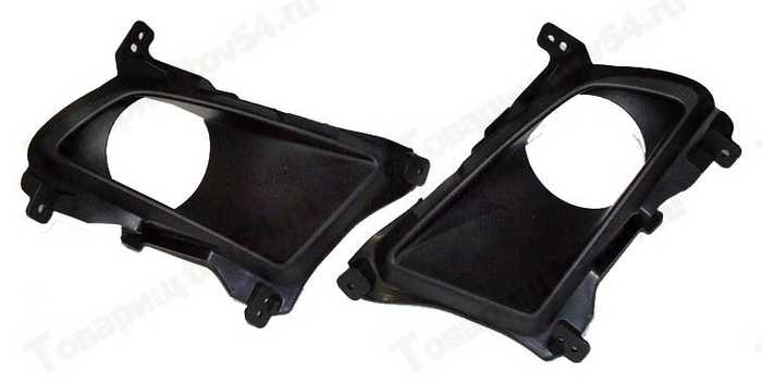 Облицовка противотуманных фар ВАЗ 21704 рестайлинг (к-т) <b>Пластик 21704-3473020/21</b> - изображение