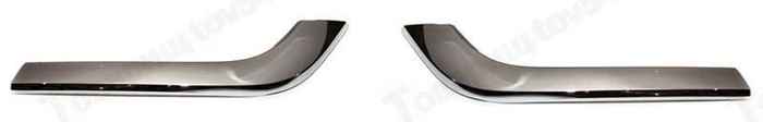 Накладка бампера ВАЗ 2180 Vesta передняя нижняя комплект левая+правая (молдинг) <b>ПЛАСТИК 2180-8450008923/24</b> - изображение