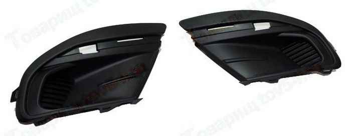 Заглушки бампера под противотуманные фары ВАЗ 2190 Гранта FL (комплект лев.+прав.) <b>ПЛАСТИК 8450100962 + 8450100963</b> - изображение