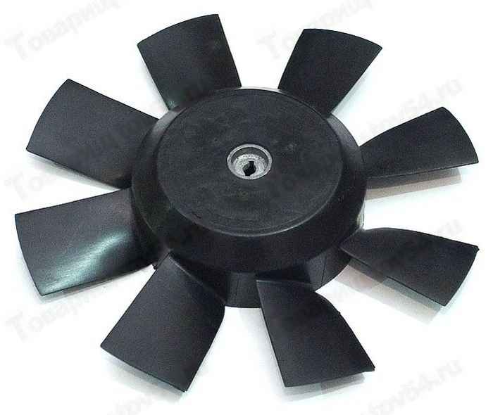 Крыльчатка охлаждения ВАЗ 2108 8 лопастей черная <b>Пластик 92246</b> - изображение