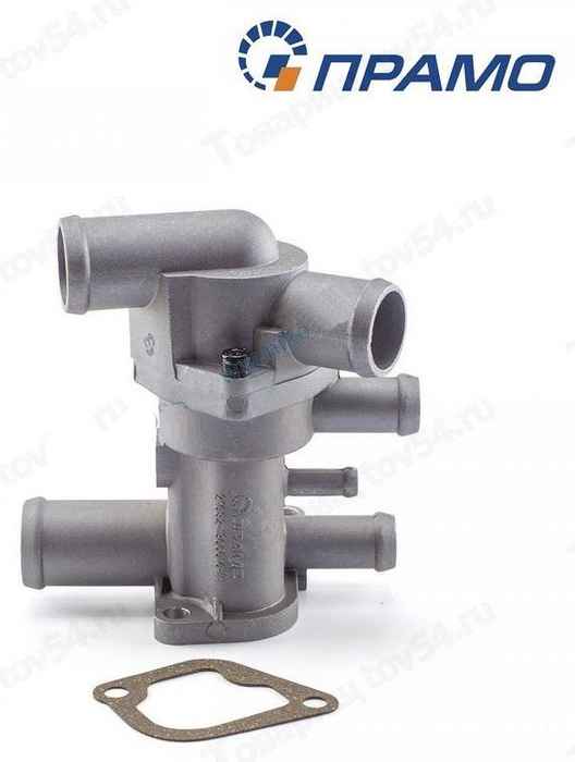 Термостат ВАЗ 2170 Приора, 2110-2115 (2003г) с корпусом (на 6 патрубков) <b>ПРАМО 21082.1306010-11</b> - изображение Термостат ВАЗ 2170 Приора, 2110-2115 (2003г) с корпусом (на 6 патрубков) <b>ПРАМО 21082.1306010-11</b> - изображение