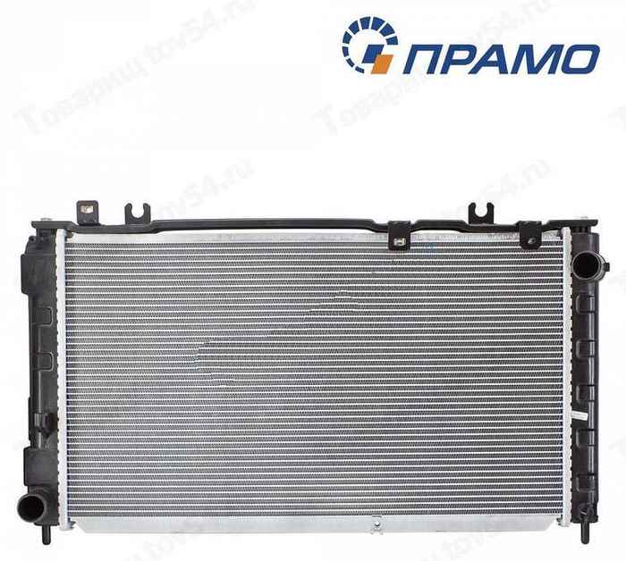 Радиатор охлаждения ВАЗ 2190-2192 Гранта алюминиевый без кондиционера (к-я Норма и Стандарт) <b>ПРАМО ЛР2190.1301012ёй</b> - изображение