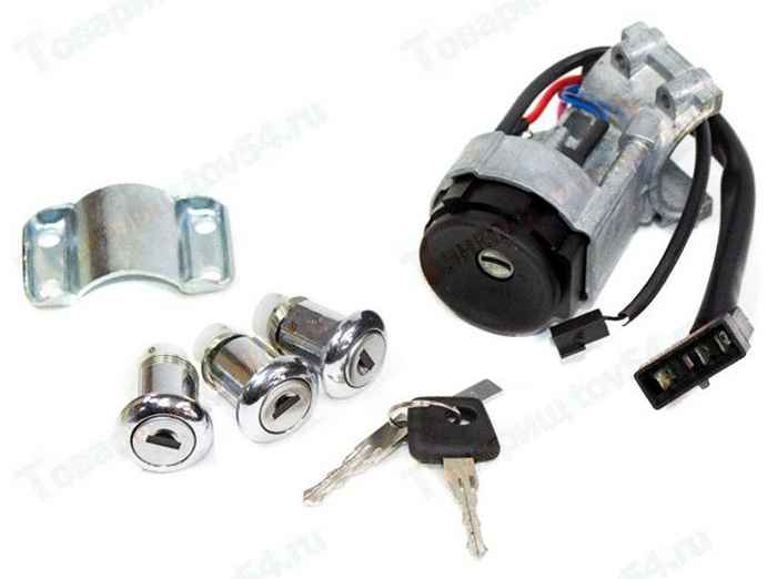 Замок зажигания ВАЗ 2170 Приора (с личинками замков дверей) <b>ПтиМаш 2170-6105006</b> - изображение Замок зажигания ВАЗ 2170 Приора (с личинками замков дверей) <b>ПтиМаш 2170-6105006</b> - изображение