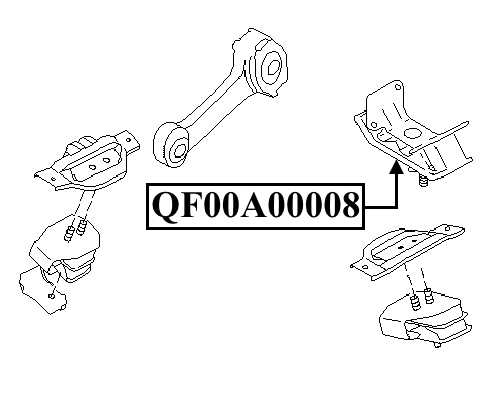 Подушка двигателя задняя SUBARU FORESTER 2005- SUBARU IMPREZA 2005- SUBARU LEGACY 2005 <b>QUATTRO FRENI QF00A00008</b> - изображение 2