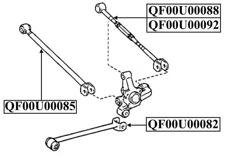 Тяга задняя поперечная регулируемая левая <b>QUATTRO FRENI QF00U00092</b> - изображение 2