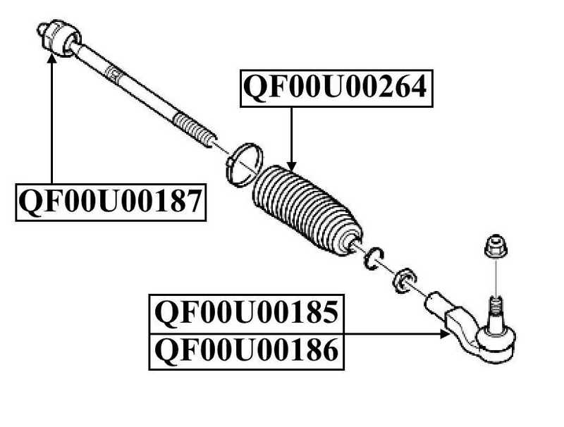 Наконечник рулевой левый <b>QUATTRO FRENI QF00U00185</b> - изображение 2