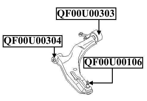 Сайленблок задний переднего рычага с кронштейном <b>QUATTRO FRENI QF00U00303</b> - изображение 1