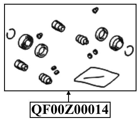 Ремкомплект суппорта тормозного заднего <b>QUATTRO FRENI QF00Z00014</b> - изображение 1