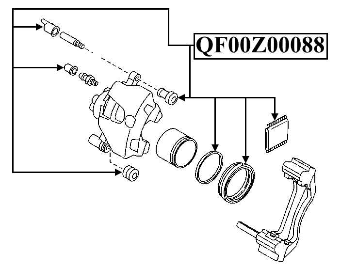 Ремкомплект суппорта тормозного переднего <b>QUATTRO FRENI QF00Z00088</b> - изображение