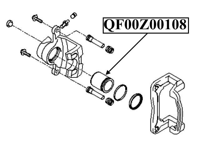 Поршень суппорта тормозного заднего <b>QUATTRO FRENI QF00Z00108</b> - изображение 2