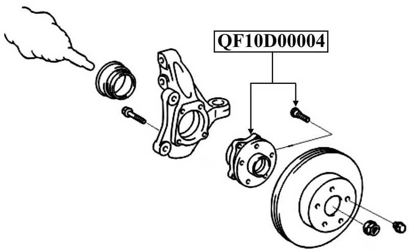 Ступица FR PRIUS 2003 NHW20 <b>QUATTRO FRENI QF10D00004</b> - изображение 2