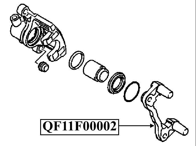 Скоба тормозного суппорта RR <b>QUATTRO FRENI QF11F00002</b> - изображение 2