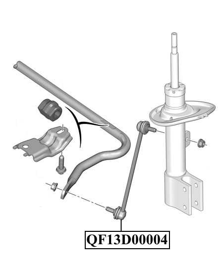 Стойка стабилизатора <b>QUATTRO FRENI QF13D00004</b> - изображение 1