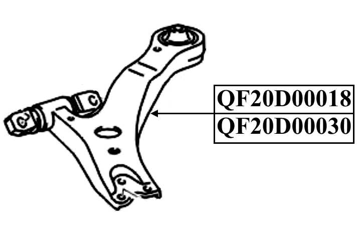 Рычаг нижний FR LH RX300 330 350 PNEVMO 03 09 <b>QUATTRO FRENI QF20D00018</b> - изображение 2