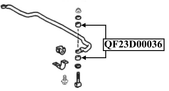 Втулка стойки переднего стабилизатора <b>QUATTRO FRENI QF23D00036</b> - изображение 1
