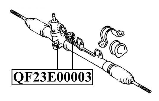 Сайлентблок рулевой рейки <b>QUATTRO FRENI QF23E00003</b> - изображение 1
