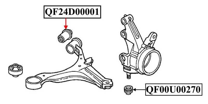 Сайлентблок задний переднего рычага <b>QUATTRO FRENI QF24D00001</b> - изображение 1