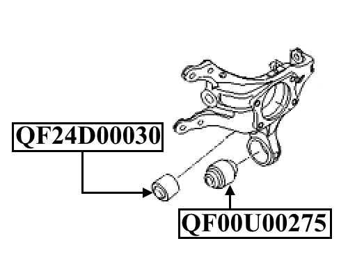 Сайлентблок задней цапфы <b>QUATTRO FRENI QF24D00030</b> - изображение 1